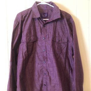 XL Men's Collared Button Down Long Sleeve Shirt by Bruno